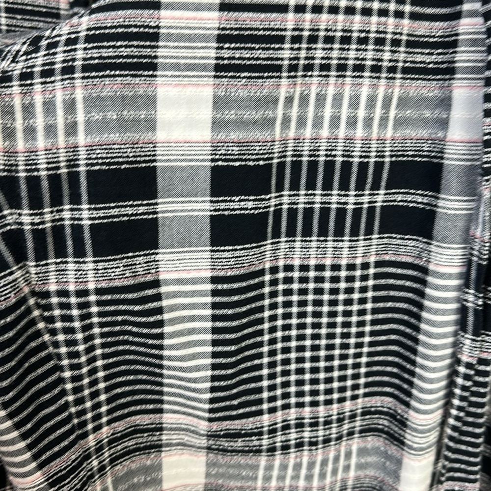 Anthropologie Luca Wide Leg Pant Sz 14 High Waist Pockets Cropped Plaid Textured - Picture 16 of 16